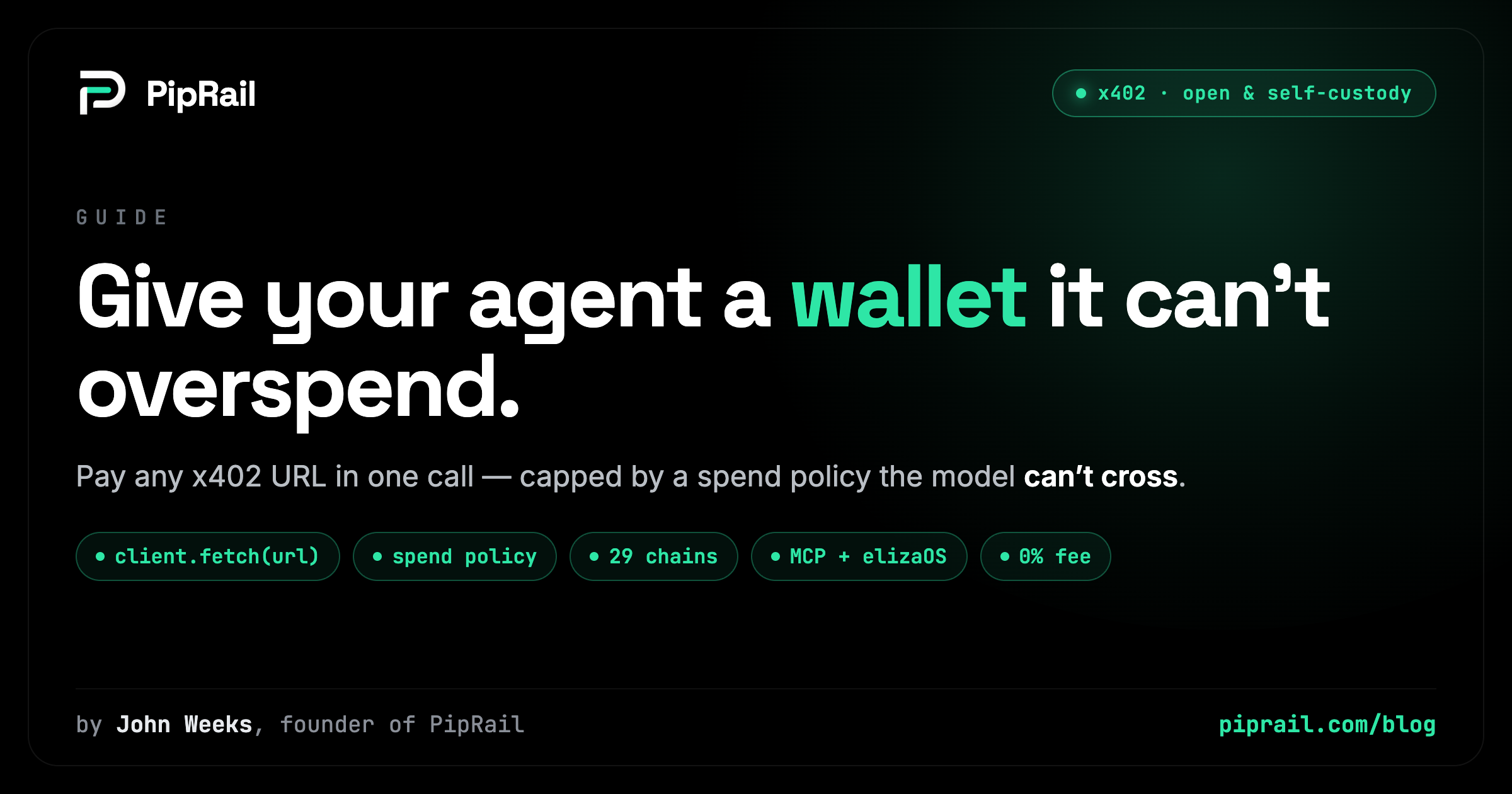 Cover image for “Give Your AI Agent a Wallet It Can’t Overspend” — a payment-grounded reputation score of 92/100